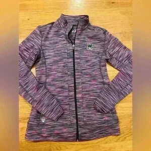 Straight down womens golf full zip activewear jacket size small